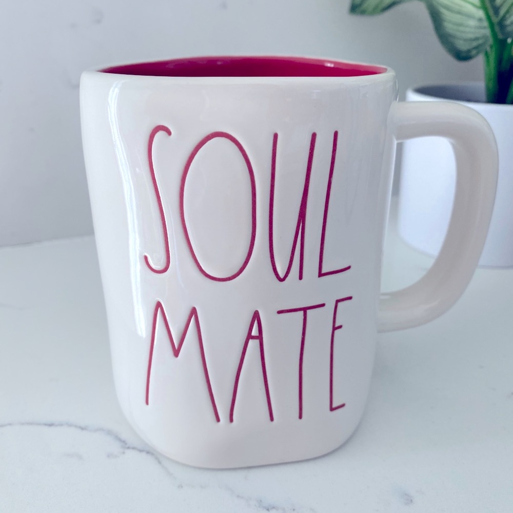 Rae Dunn SOUL MATE valentine red interior mug